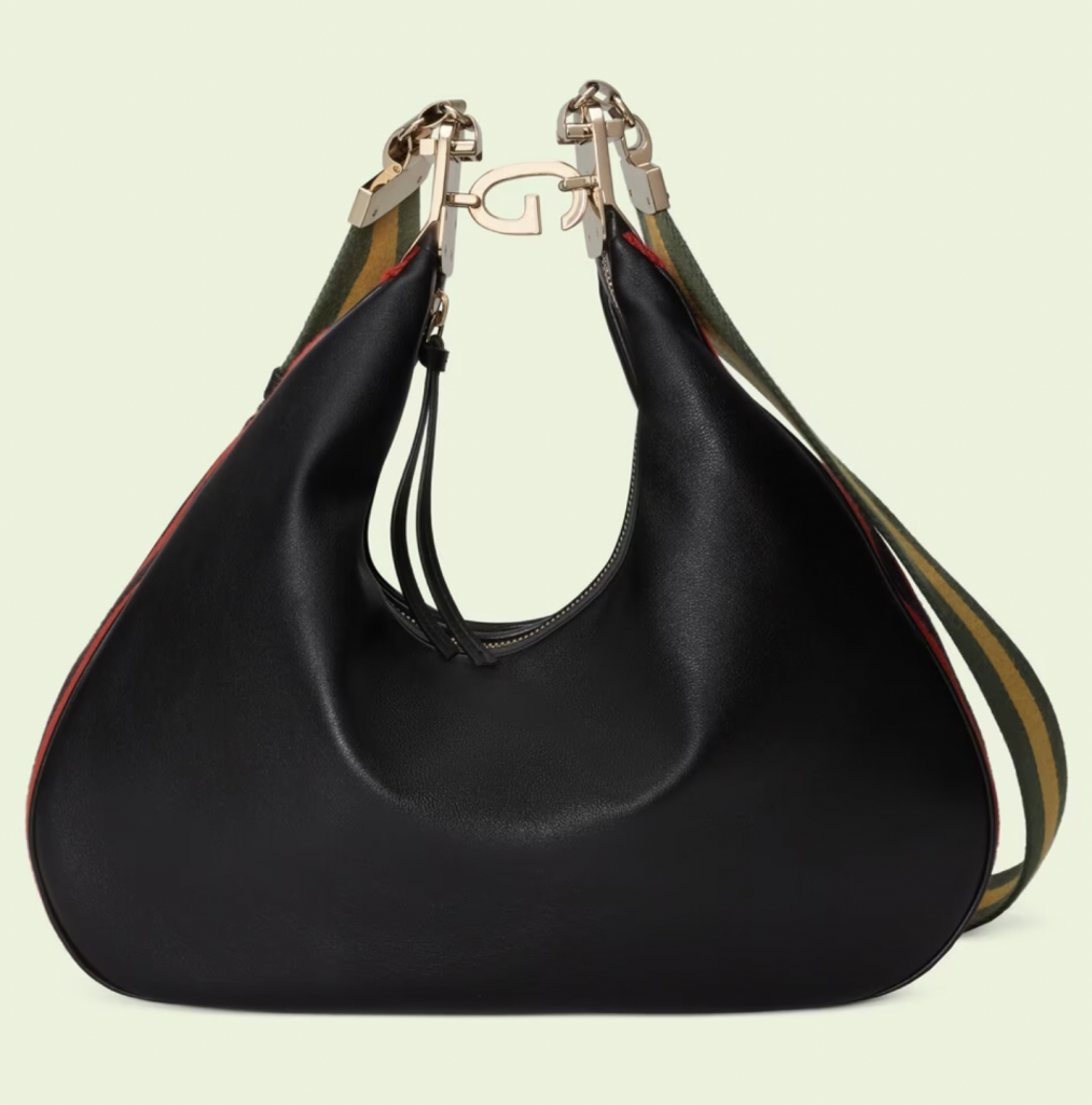 Gucci Attache大型肩揹袋（黑色皮革） HK$ 26,500