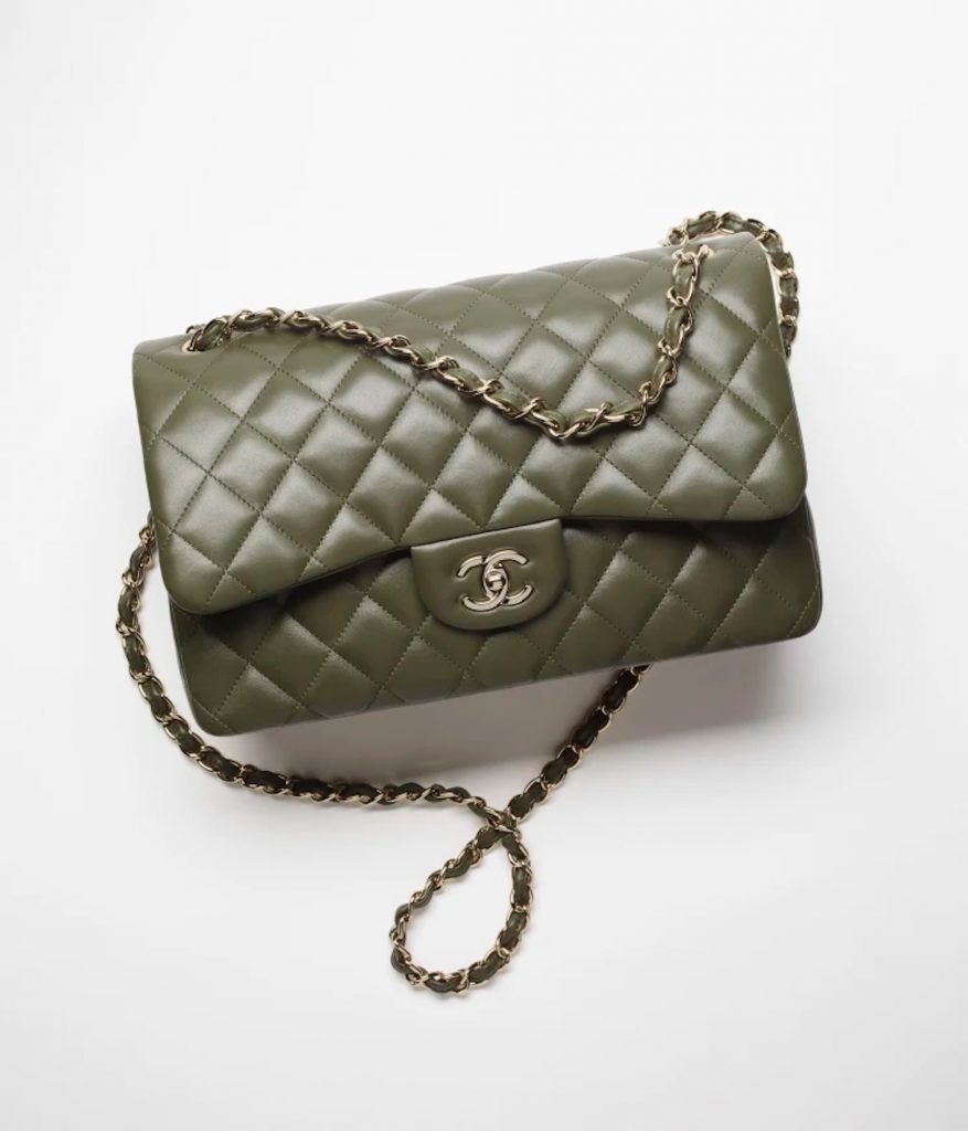 CHANEL古巴綠色名牌手袋 經典款大號手袋 HK$ 74,900 