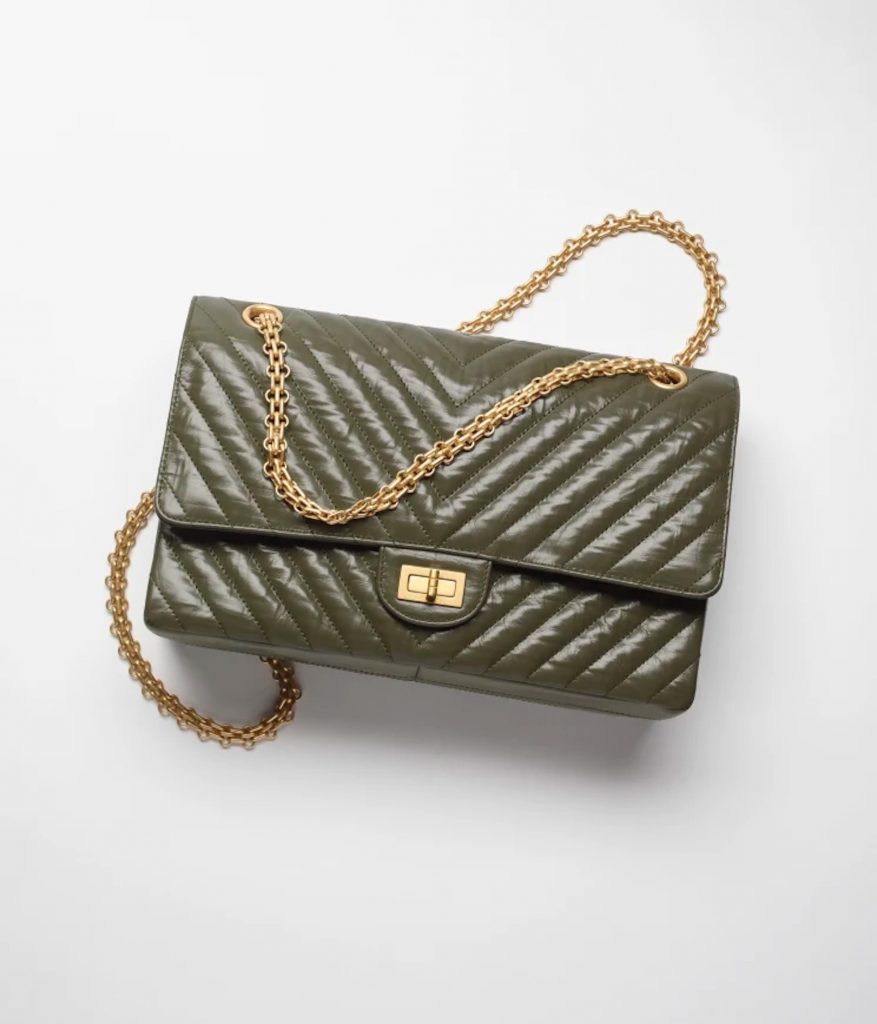 CHANEL古巴綠色名牌手袋 ：2.55大號手袋 HK$ 74,900