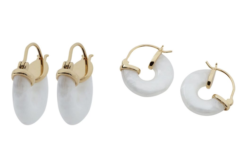 Anna Lu 白色耳環（HK$435）