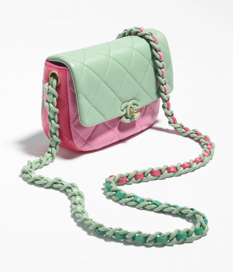 CHANEL 雙色迷你垂蓋手袋 HK$36,300