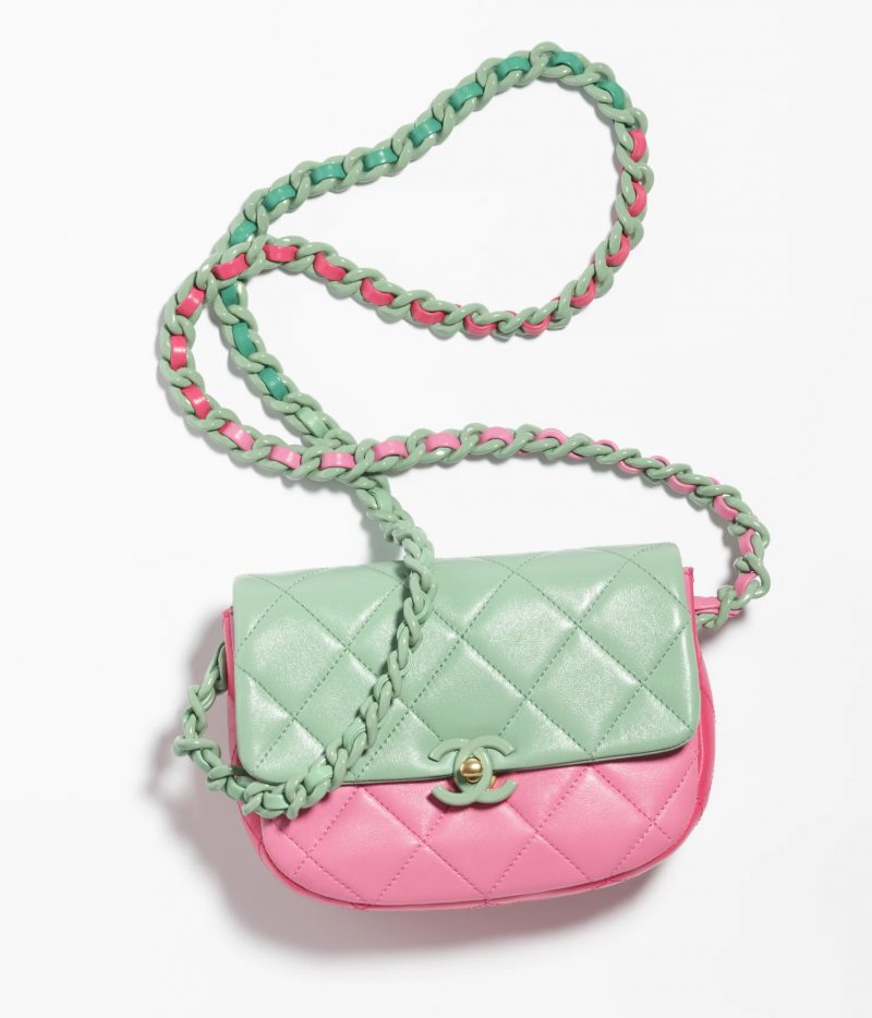 CHANEL 雙色迷你垂蓋手袋 HK$36,300