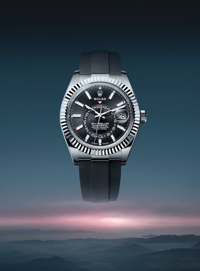 白色黃金黑色錶面 Oyster Perpetual Sky-Dweller（暫未有官方定價）