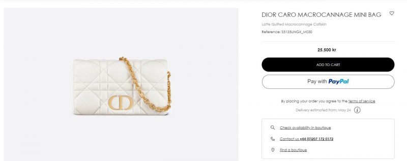 Dior手袋-退稅-挪威-名牌手袋