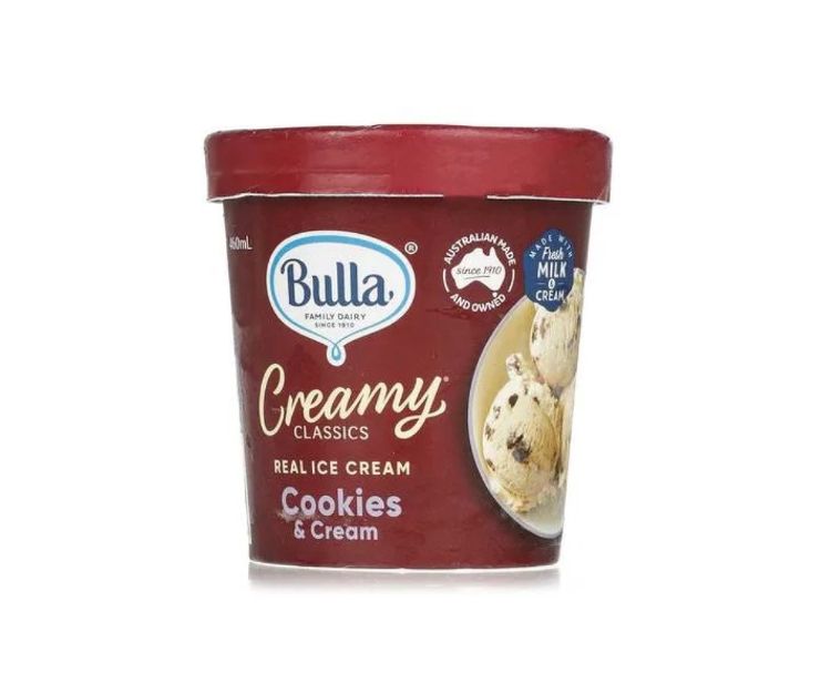 Bulla Creamy Classics Cookies and Cream real ice cream