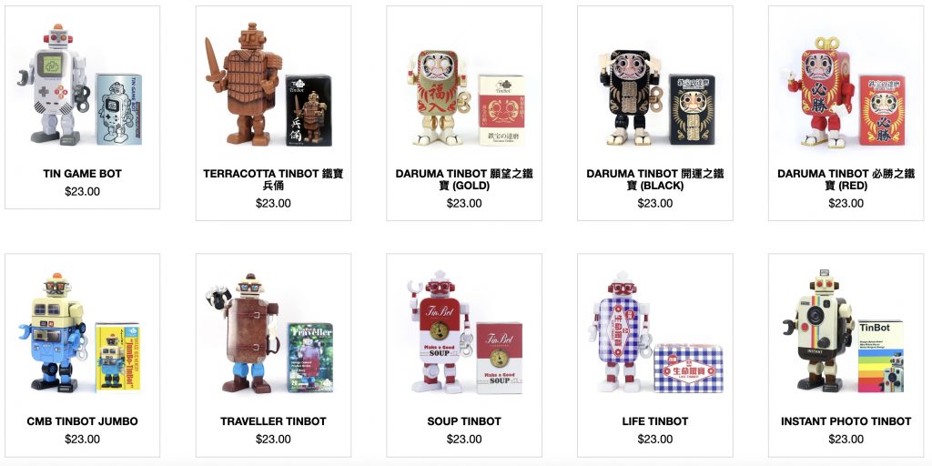 
鐵寶機械人其實是香港玩具品牌Tin Bot的出品。（圖片來源：tinbot.com.hk）