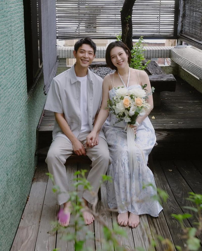 台灣女星劉品言與連晨翔公開結婚及懷孕的消息