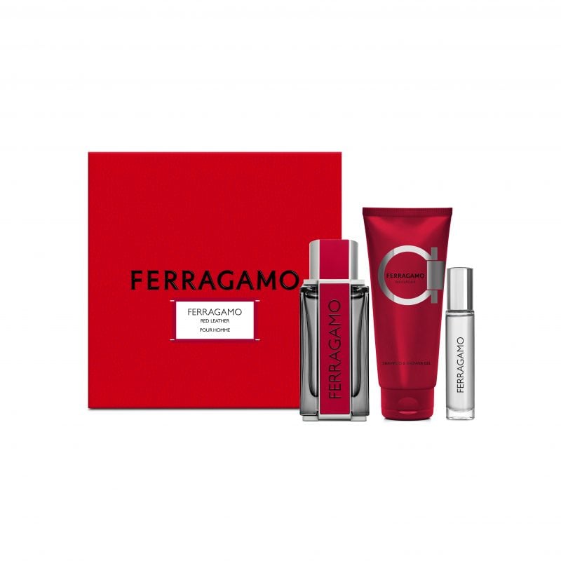 FERRAGAMO Red Leather菲常曜紅男士香水節日禮盒 $910