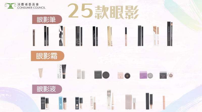 消委會眼影 眼影霜 眼影筆 重金屬