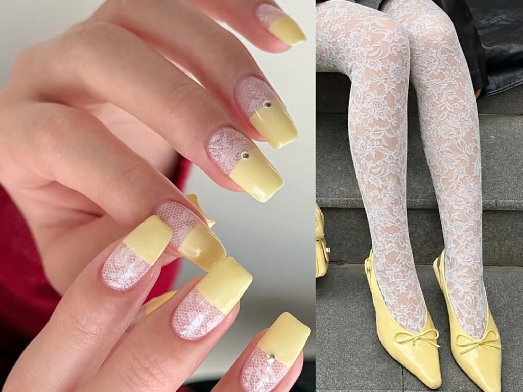 蕾絲美甲、美甲範本 夏日美甲