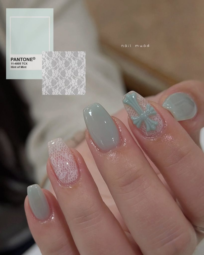 蕾絲美甲、美甲範本 夏日美甲