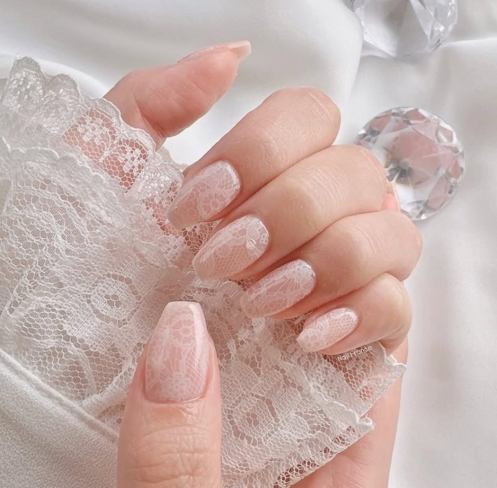 蕾絲美甲、美甲範本 夏日美甲