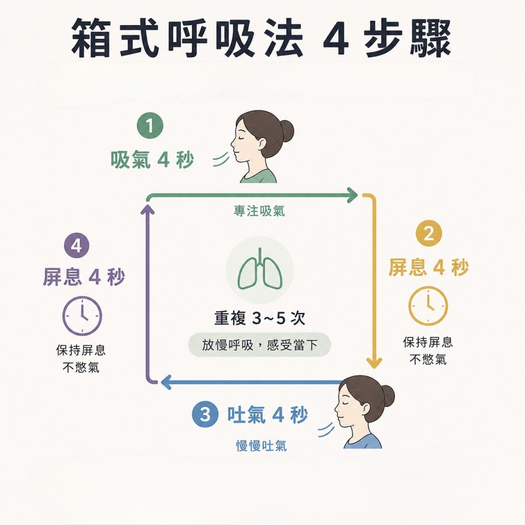 箱式呼吸法 4444呼吸法 舒壓