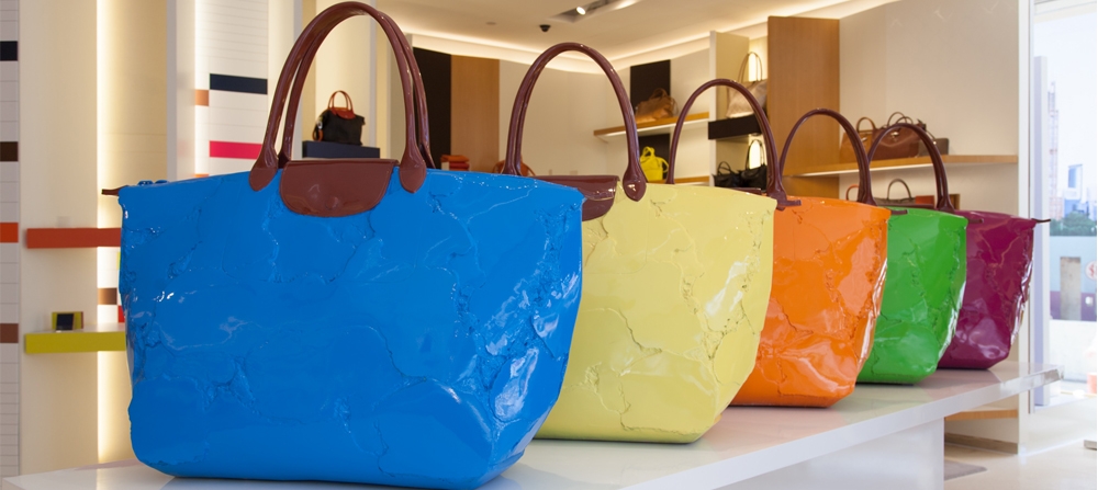 當Longchamp 摺疊袋成了雕塑
