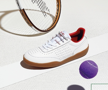 【底線抽擊】<br>法式經典全白網球鞋