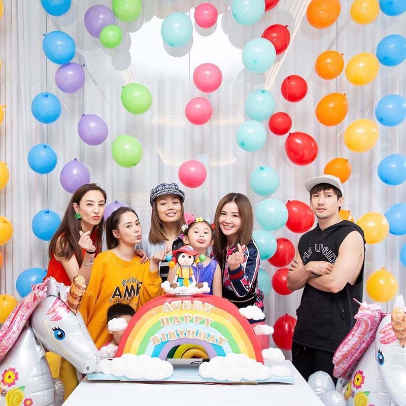 梁浸浸四歲生日彩虹主題派對慶生