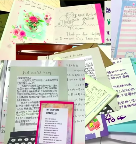 陳校長透露她不時會收到家長和學生寫給她的信,校長更會親自回信。
