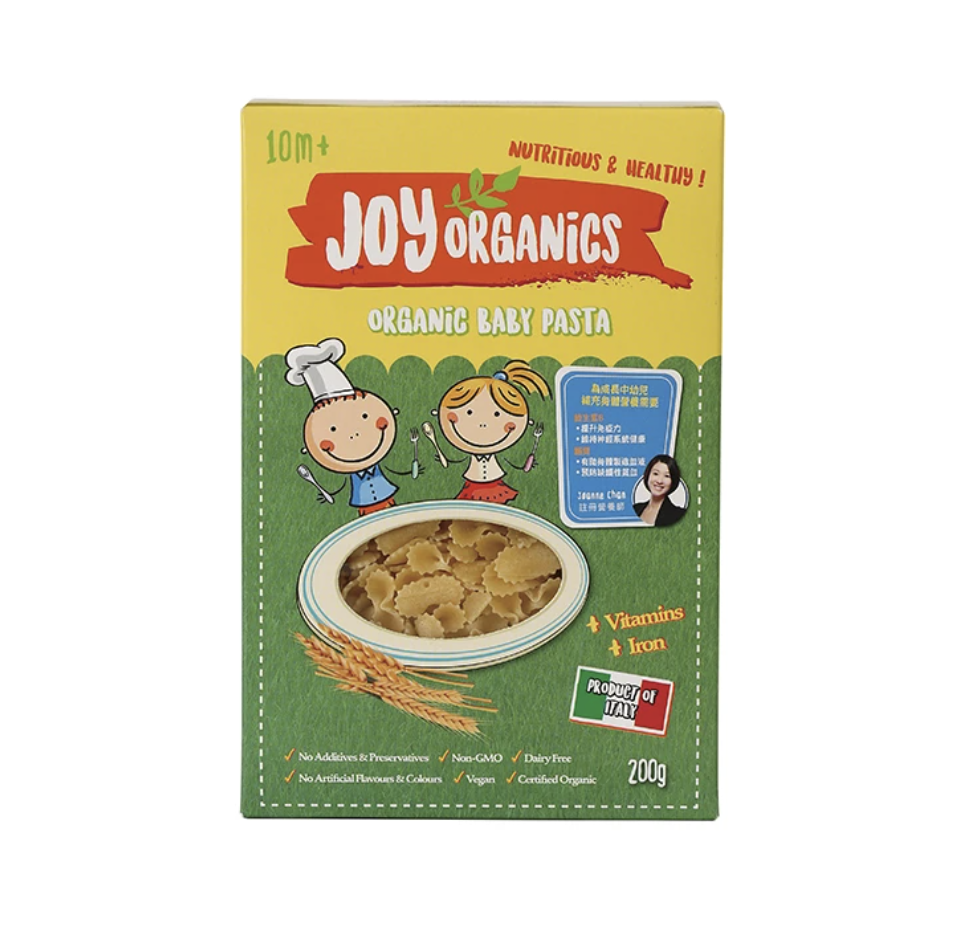JOY ORGANICS 有機幼兒意粉 - 全麥（HK$18 /200g）