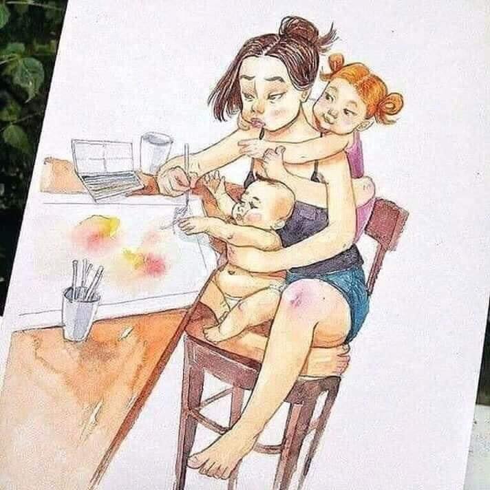 有了孩子今非昔比！插畫家我手畫我心道盡媽媽辛酸