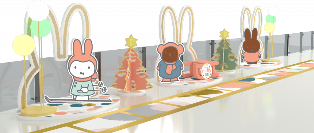 miffy 與好友沿著火車路軌於MOKO展開冬日旅程