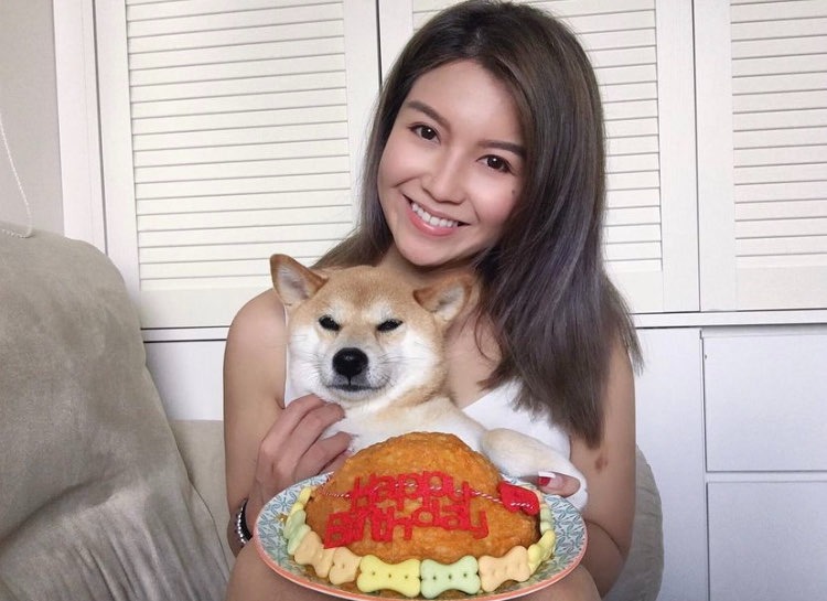 娟姐練美娟為愛犬烏冬慶祝8歲生日