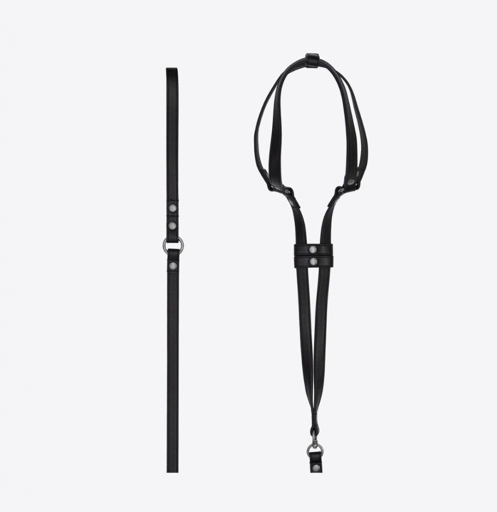 SAINT LAURENT羊皮革製狗繩（HK$6,430）