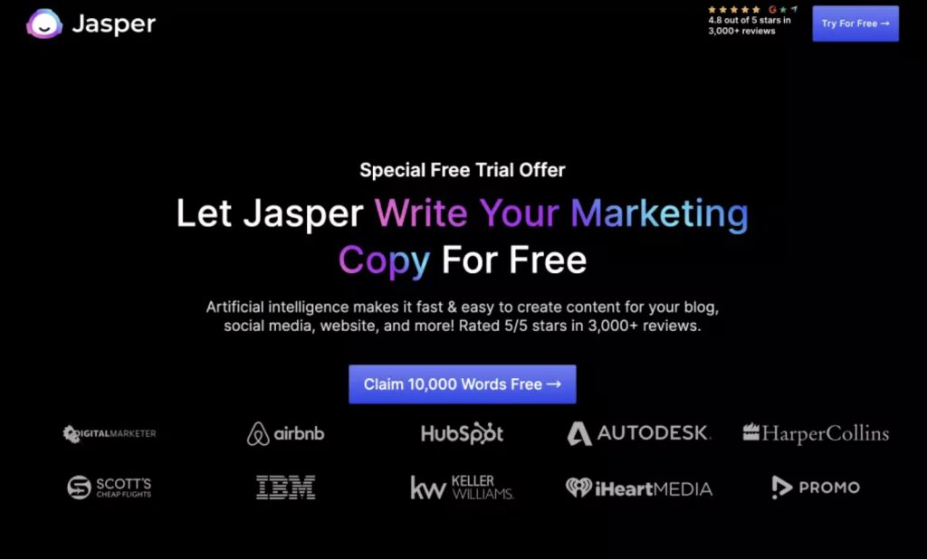 AI寫作教學 2. 「Jasper Ai」