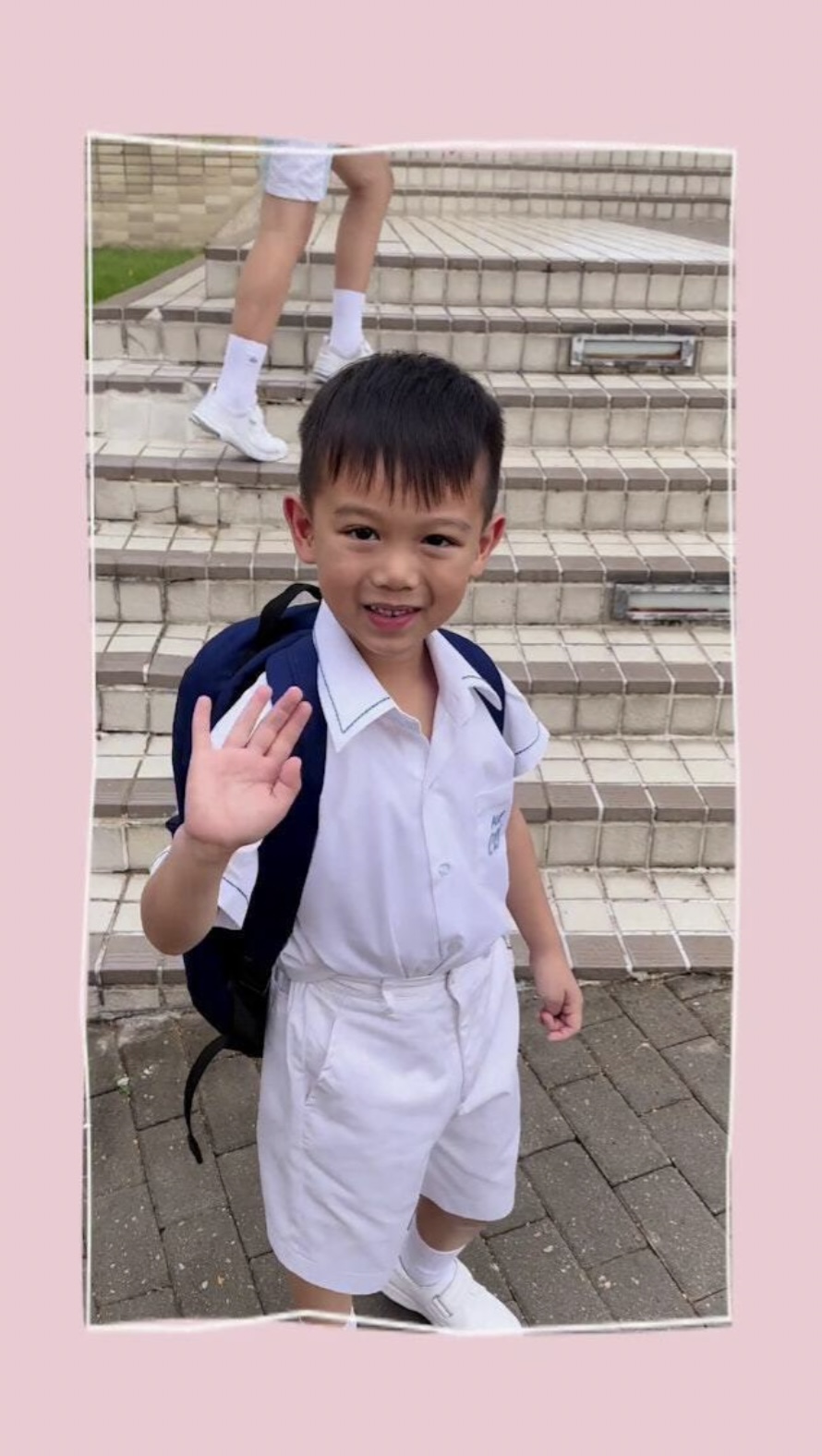 胡杏兒大仔Brendan於保良局蔡繼有學校就讀小一。（圖片來源：facebook）