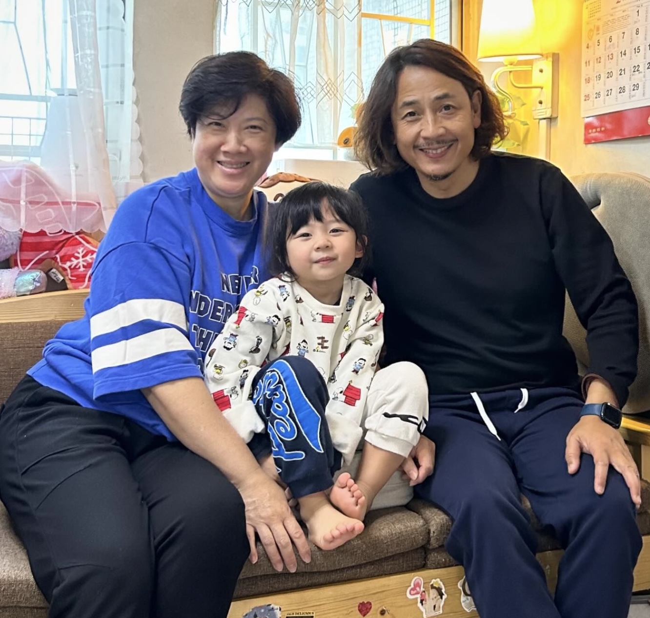 黃澤鋒一家三口早前齊齊慶祝情人節。（圖片來源：IG@briancfwong）