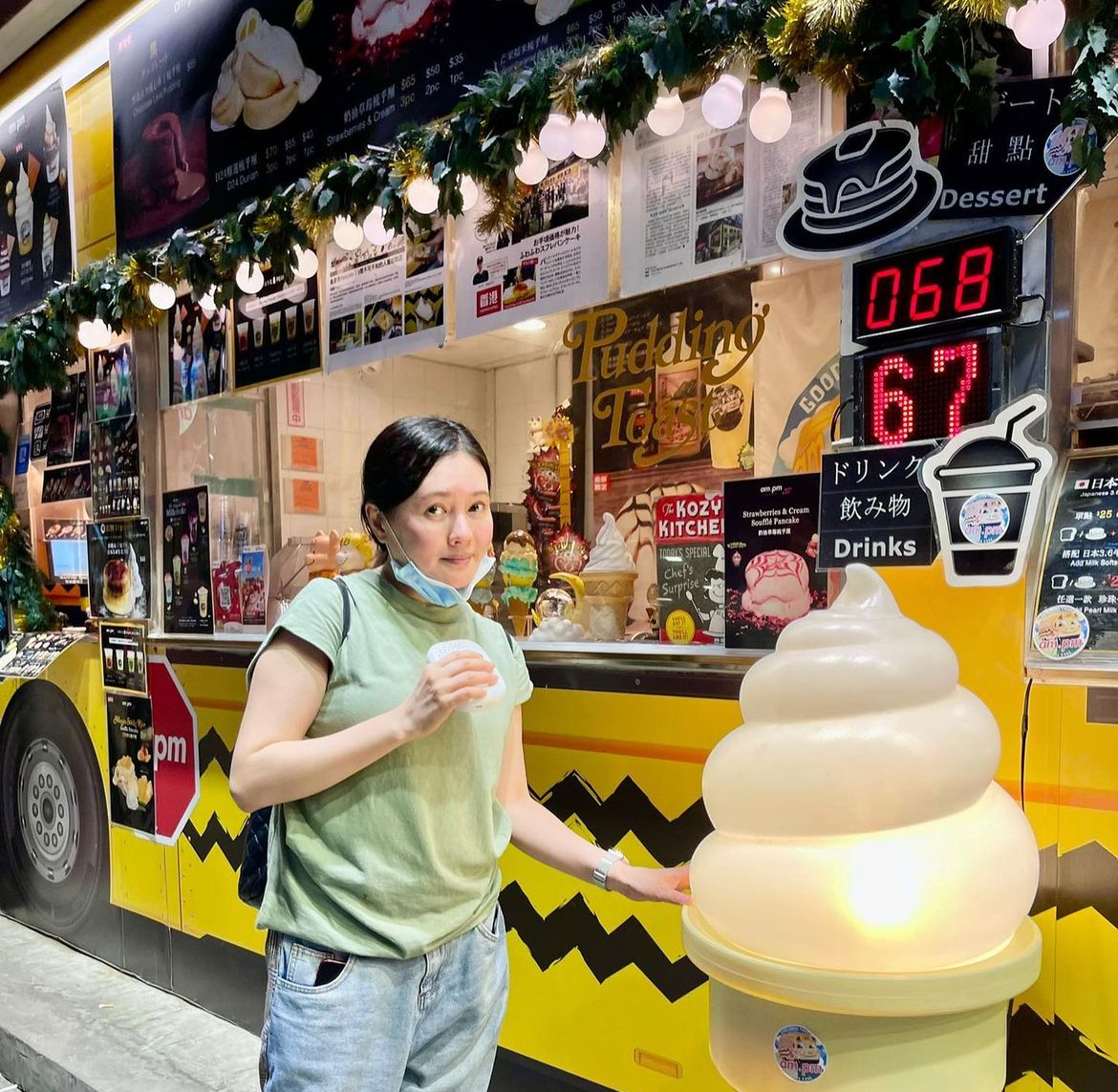 疫情期間足不出戶的李麗珍，磅數曾一度失守。(圖片來源：IG@__leelaichun)