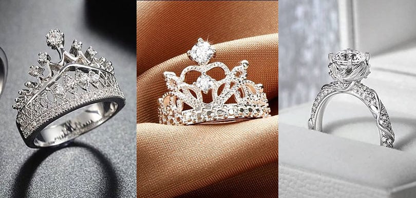 實現公主夢的皇冠造型鑽戒