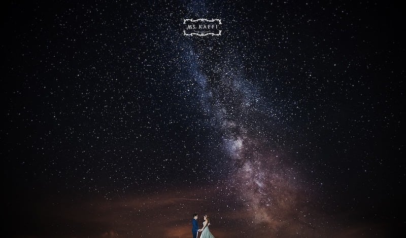 絕美銀河結婚照！登上合歡山拍婚攝-梁琇媚