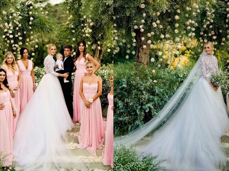 兩件變四件！Chiara Ferragni 魔術般的婚紗禮服