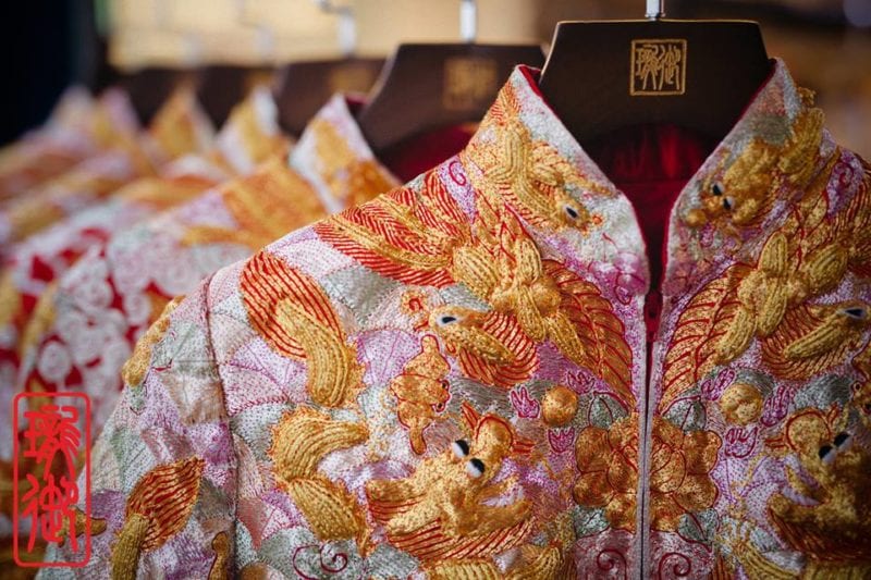 陳展鵬單文柔結婚-單文柔穿旗袍出門原因