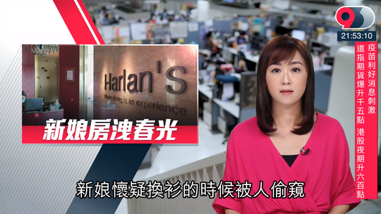 《蘋果動新聞》截圖 輕婚禮場地新娘房洩春光