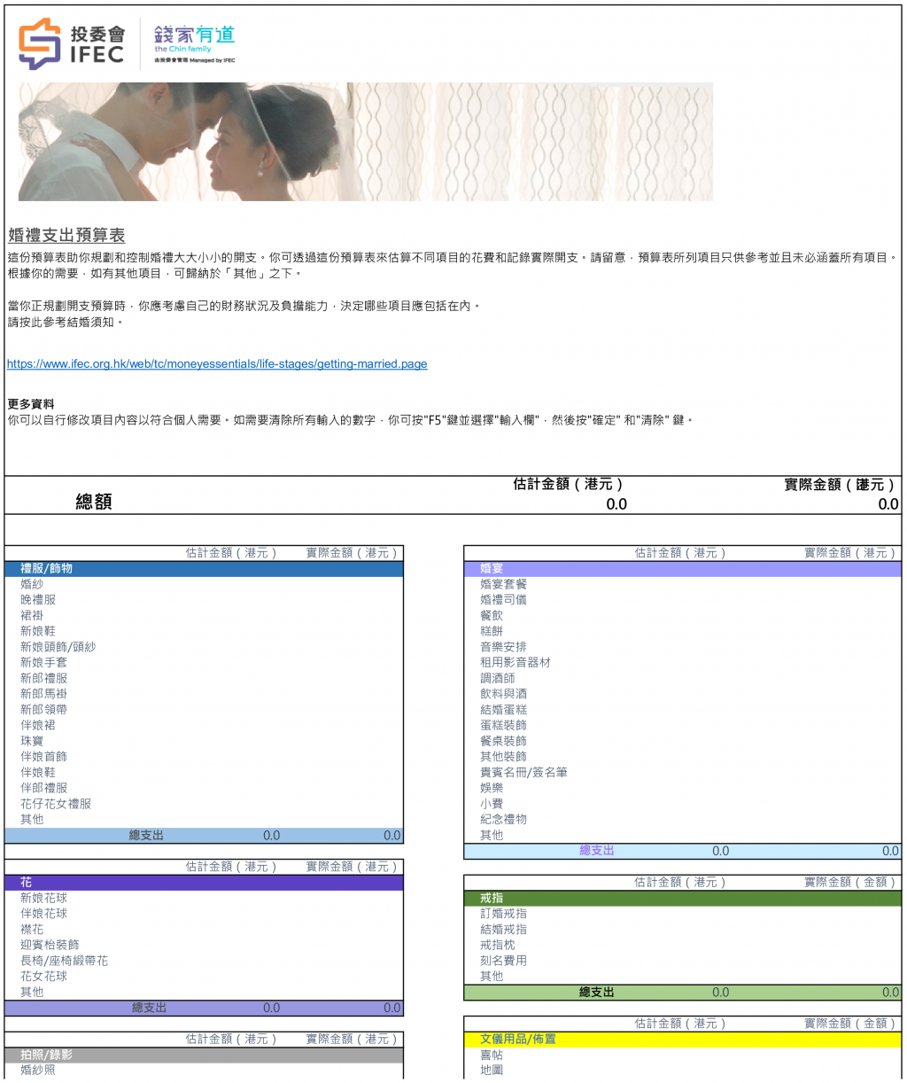 投委會婚禮支出預算表_1
