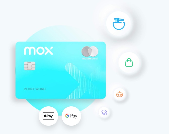 Mox Credit可應用於不同的app連接Apple Pay或Google pay