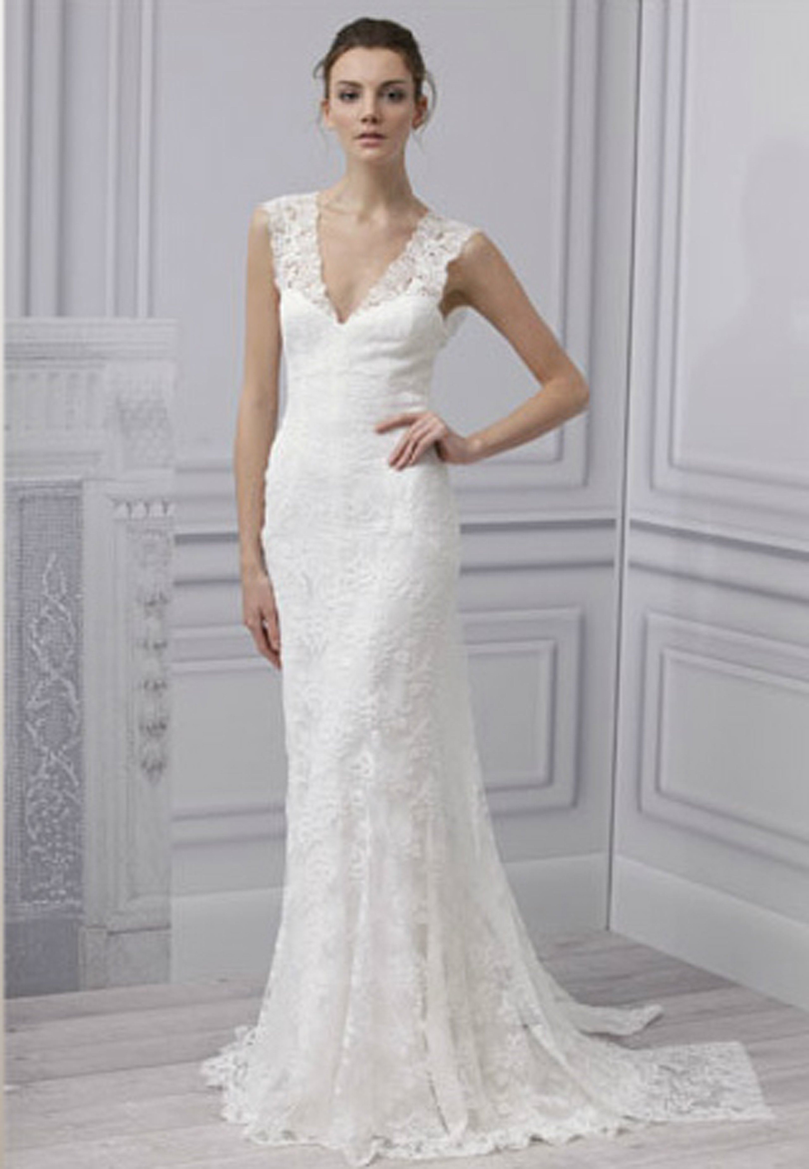 Monique Lhuillier 2013 飄逸婚紗