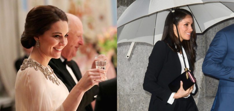 王妃衣品對決:Kate Middleton與Meghan Markle同日竟穿上同一時裝品牌!
