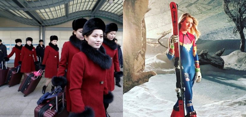 北韓啦啦隊、美國Marvel隊服鬥搶鏡!平昌冬奧4個亮點
